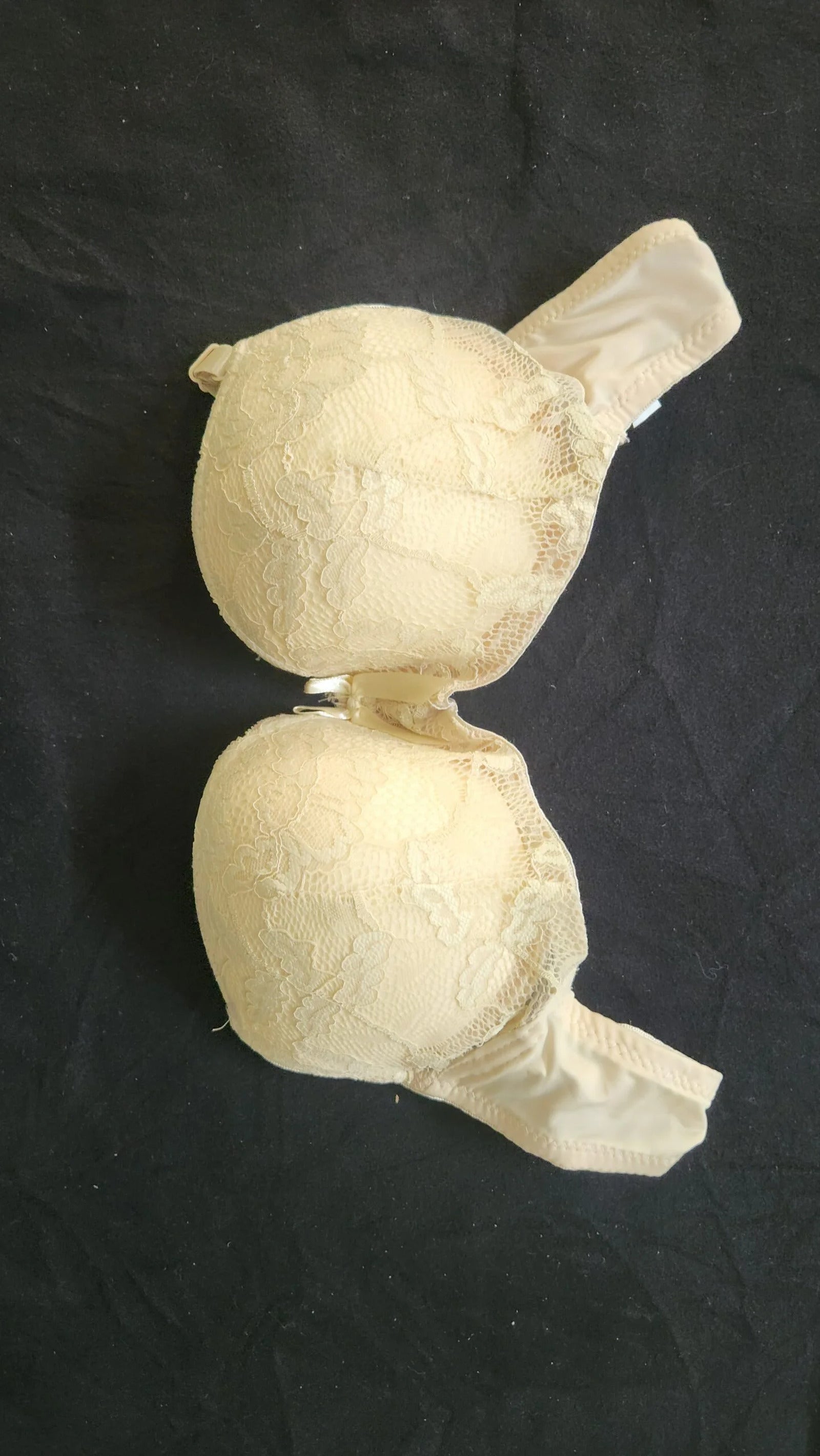 Elegant Cream Lace Padded Bra