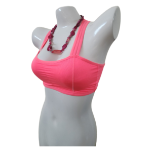 Neon Active Mesh Sports Bra – Hot Pink Power