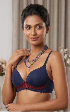 BRA Padded with Elegant Red Lace