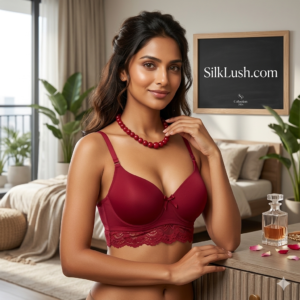 Bra Padded Lace Crimson Charm
