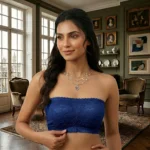 Floral Net Strapless Lace Bandeau - Image 5